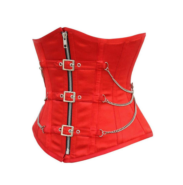 Red underbust corset belt 2025