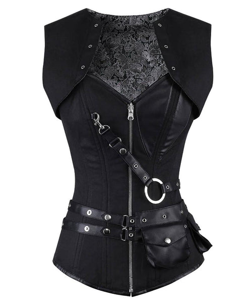Leather Neck Corset, A leather neck corset, using about 6.5…