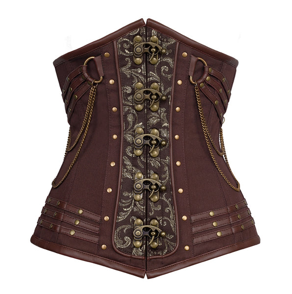 Barton Steampunk Cotton Underbust Corset - Corsets Queen US-CA
