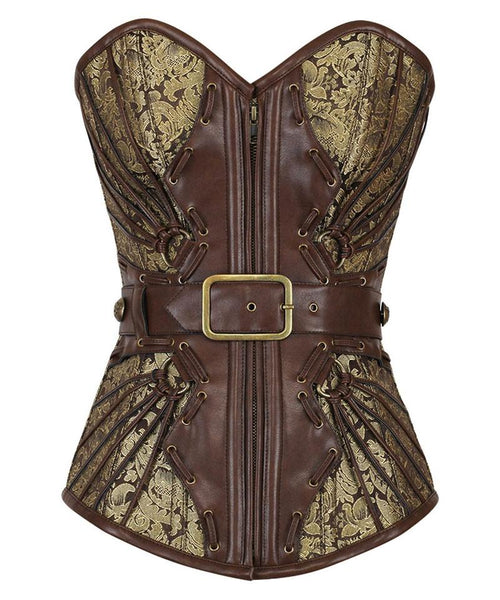 Baker Gold Steampunk Buckle Corset - Corsets Queen US-CA