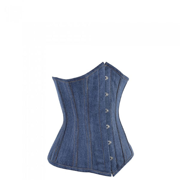 Cantwell Denim Underbust Corset - Blue Denim Underbust  display picture 2