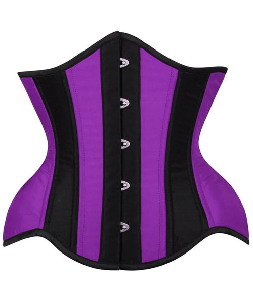 Dane Curvy Purple and Black Waist Training Corset - Corsets Queen US-CA