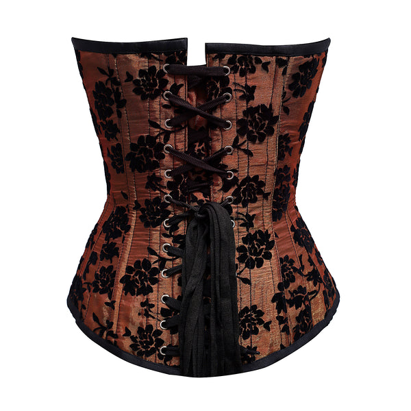 Arnot Overbust Corset In Tissue Flocking