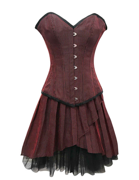 Chamberline Taffeta Longline Overbust Corset - Corsets Queen US-CA