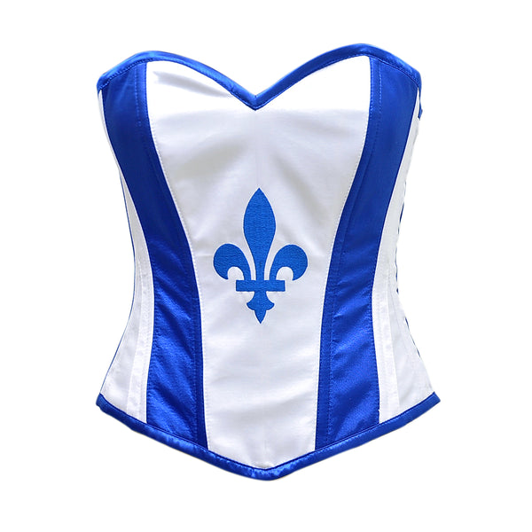 Halland Quebec Flag Corset - Corsets Queen US-CA