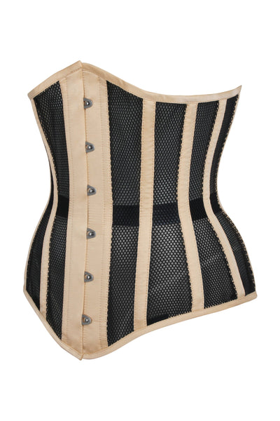 Spinazzola Black Denim Military Inspired Shoulder Strap Corset main image 0