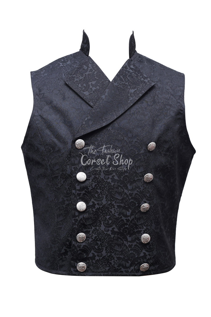 Pinder Black Waist Coat - Corsets Queen US-CA