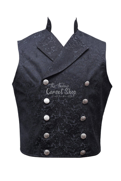 Pinder Black Waist Coat - Corsets Queen US-CA