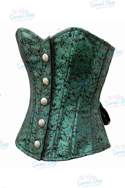 Asa Satin Overbust Corset With Buckles main image 0