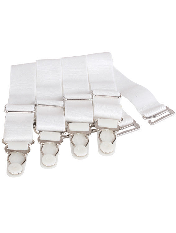 Suspender Clips In White (4) - Corsets Queen US-CA
