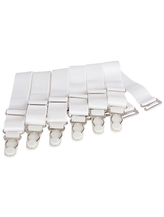 Suspender Clips In White (6) - Corsets Queen US-CA