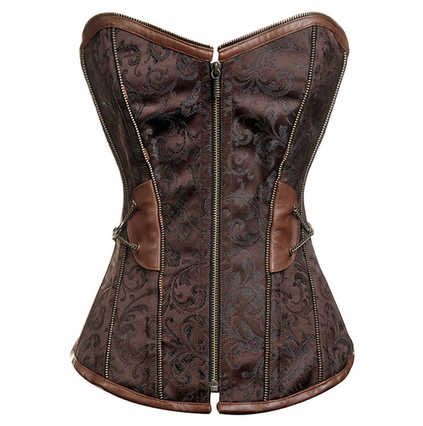 Foamlina Gothic Synthetic Leather Leather Bra Corset Sexy Push Up