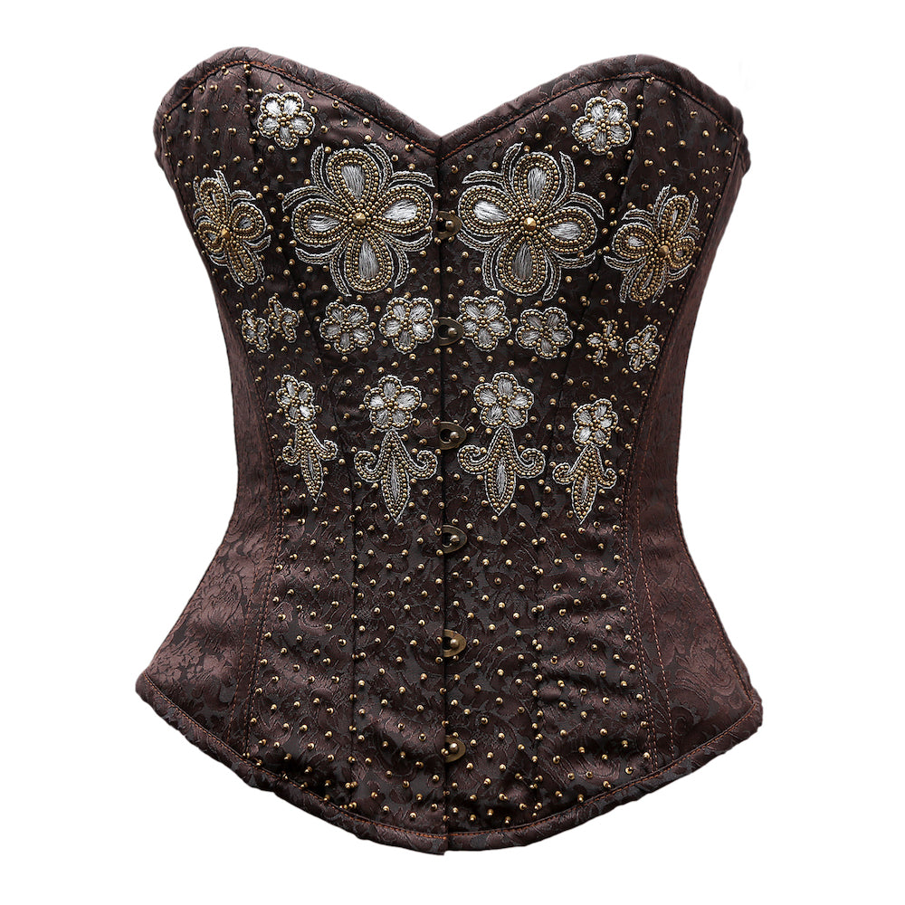 Dyche Embroidery Overbust Corset - Corsets Queen US-CA