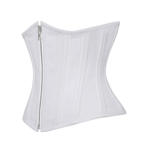 https://www.corsetsqueen.com/cdn/shop/products/CQ-1190_CorsetsQueen_White_Cotton_Waist_Training_Underbust_Corset_Spiral_Boned_Front_Silver_Zipper_2_grande.jpg?v=1681732259