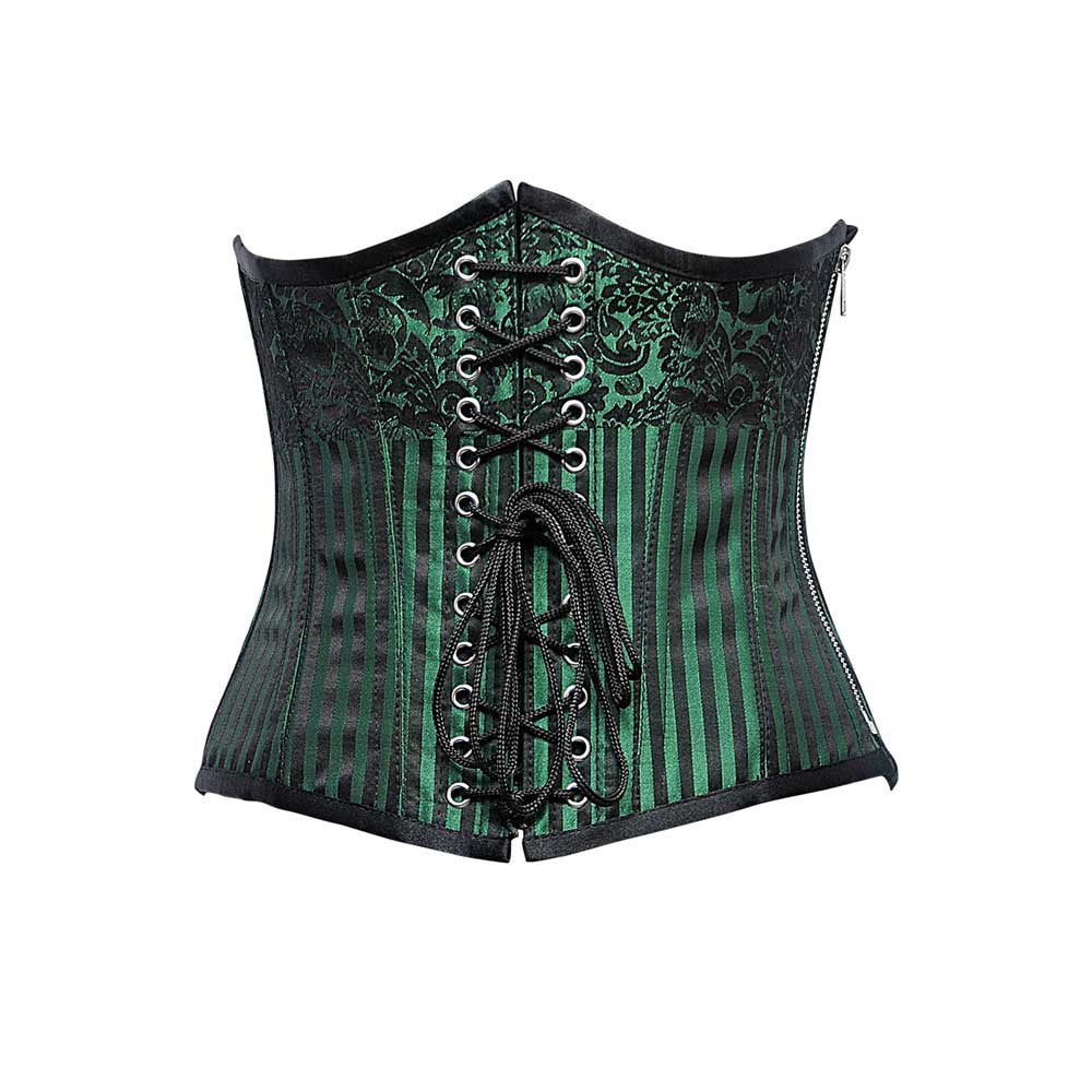 Charley Underbust Corset- Black and Green Corset Dress- Corset Sale Corsets Queen US-CA Charley Underbust Corset- Black and Green Corset Dress- Corset Sale Corsets Queen US-CA