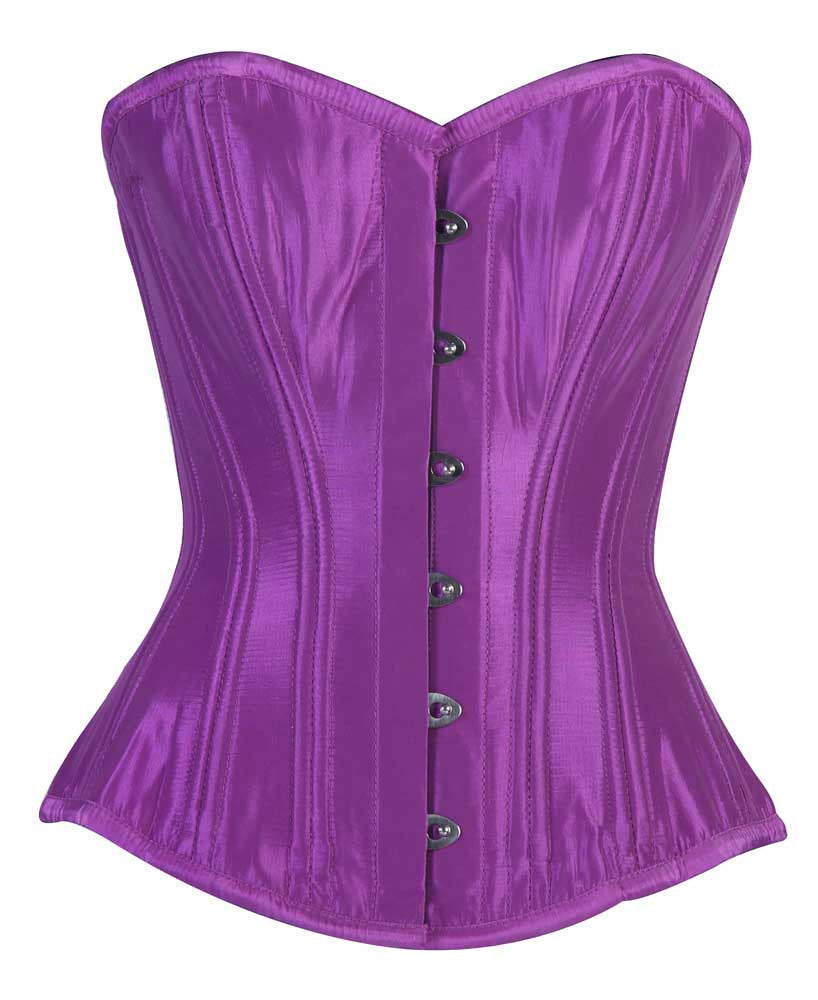 WT-OB PURPLE TAFFETA- Plus Size Purple Corset- Corset Dress Plus Size- Fancy Corset– Corsets Queen US-CA
