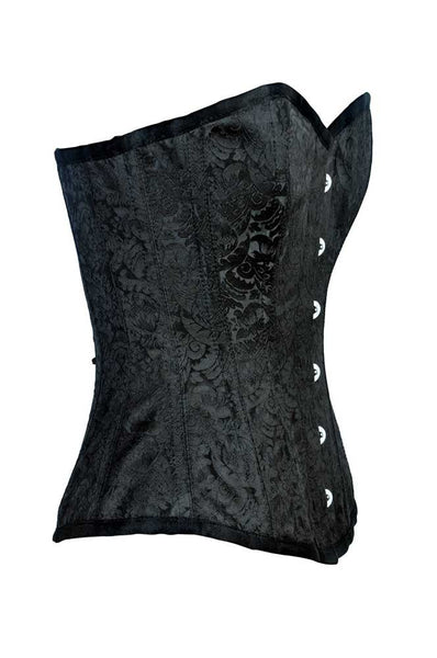 Spinazzola Black Denim Military Inspired Shoulder Strap Corset main image 1