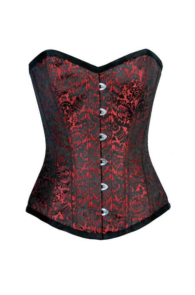 ELEGANT RED/BLACK BRO-100 - Corsets Queen US-CA