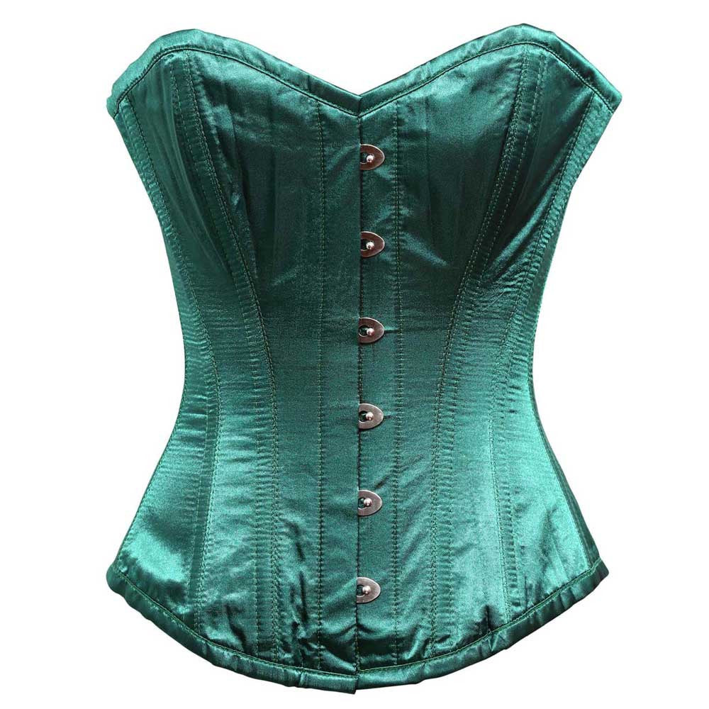 Emerald Green Satin Corset Top