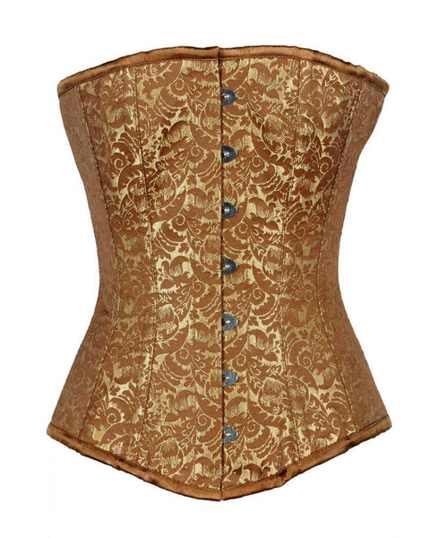 Historical pattern Edwardian overbust corset from fake suede