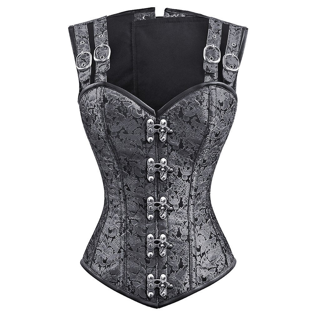 Nylah Gothic Corset with Shoulder Straps | Corsets Queen US-CA