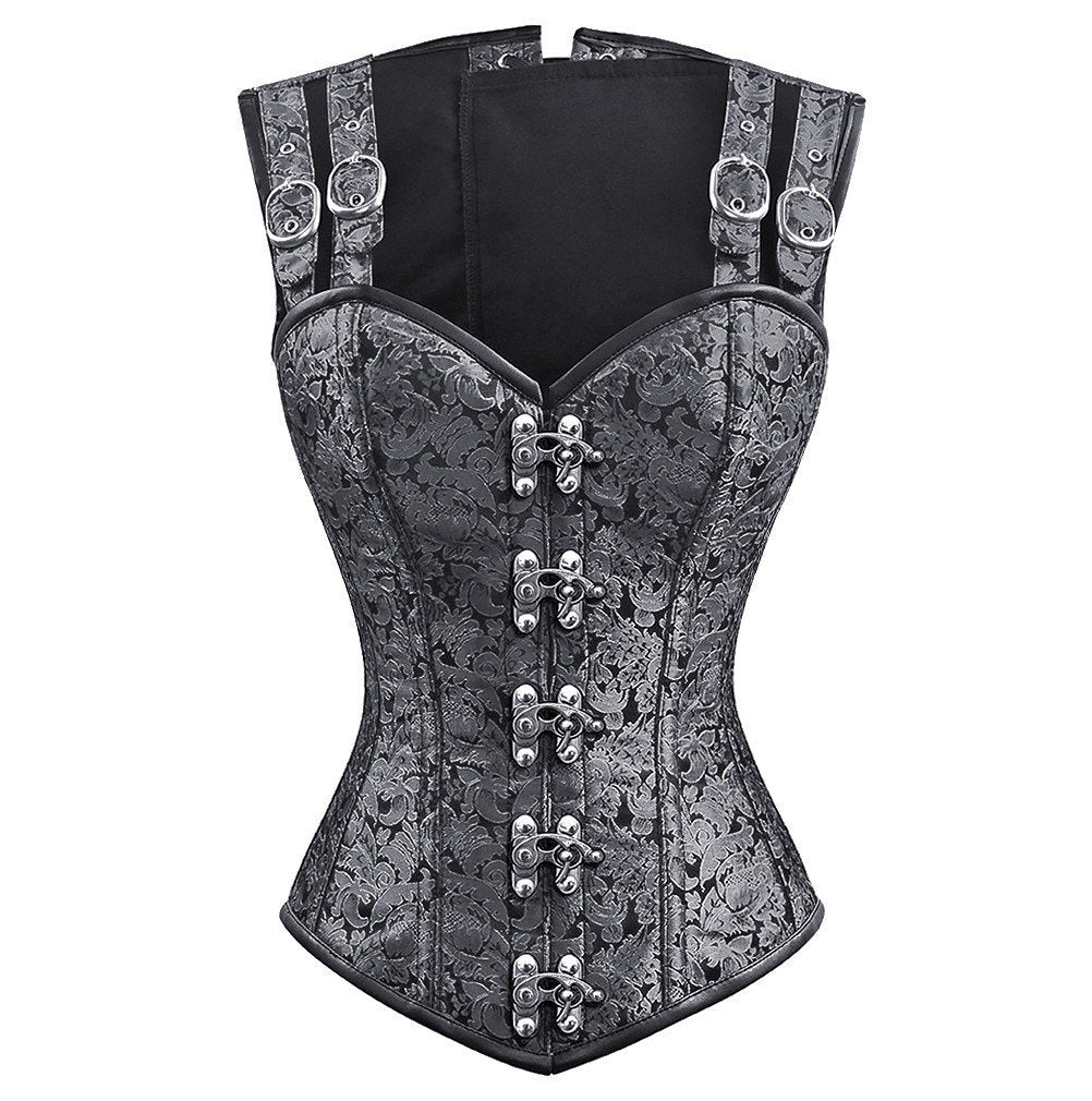 Nylah Gothic Corset with Shoulder Straps - Corsets Queen US-CA