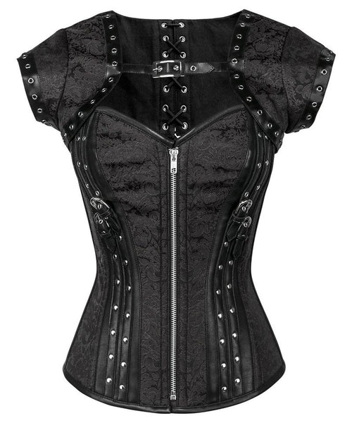 Phoebe Steampunk Overbust Corset with Bolero - Corsets Queen US-CA