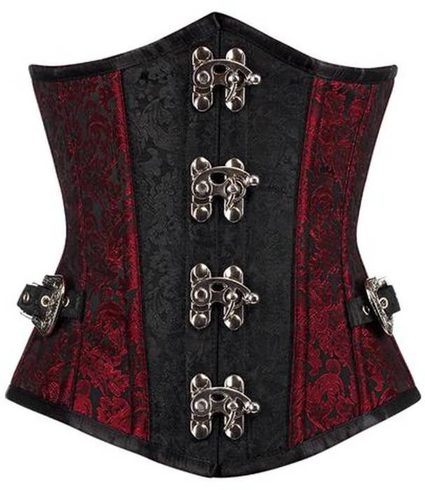 Agustin Brocade Underbust with side buckles - Corsets Queen US-CA
