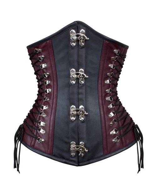 Laverne Steampunk Underbust Corset with Criss-Cross at Sides - Corsets Queen US-CA