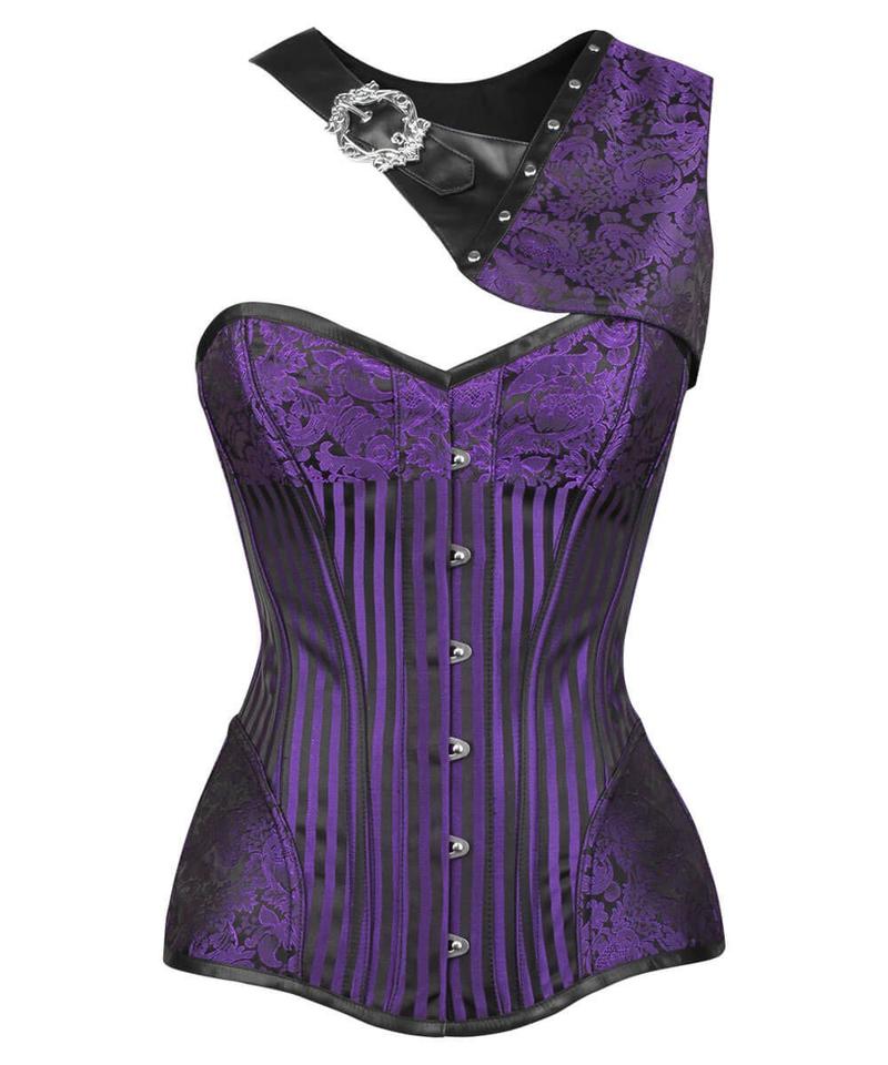 purple gothic corset dress Gothic Purple Lace Corset Dress With Straps