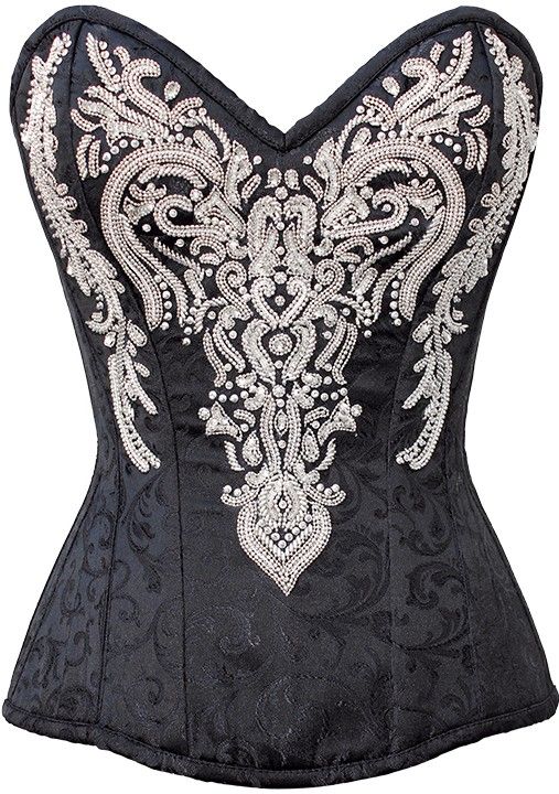 Mariaah Black Embroidered Corset- Black Brocade Embroidered Corset Dress- Designer Dress Corsets Queen US-CA Mariaah Black Embroidered Corset- Black Brocade Embroidered Corset Dress- Designer Dress Corsets Queen US-CA