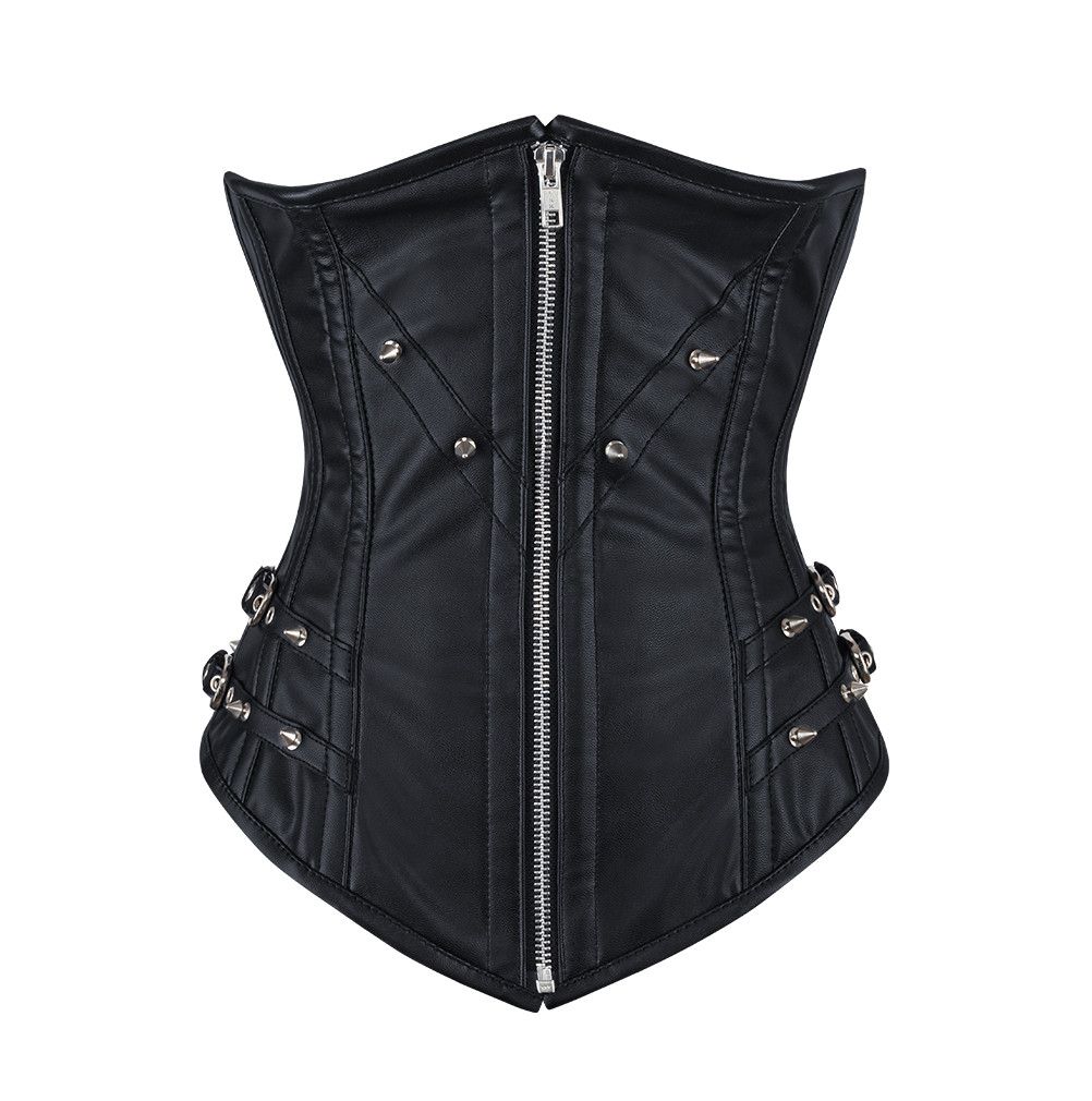 Williams Sheep Nappa Leather Underbust Corset - Corsets Queen US-CA
