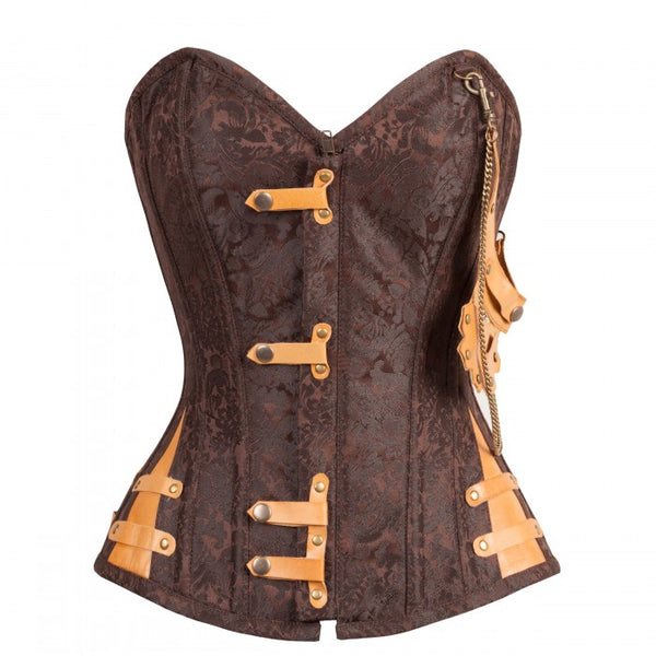 Amaryllis Heavy Duty Waist Trainer Steel Boned Leather Corset in Brown  Steampunk Corset for Dress Leather Corset Belt in Plus Size -  Canada