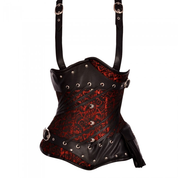 black corsets with straps