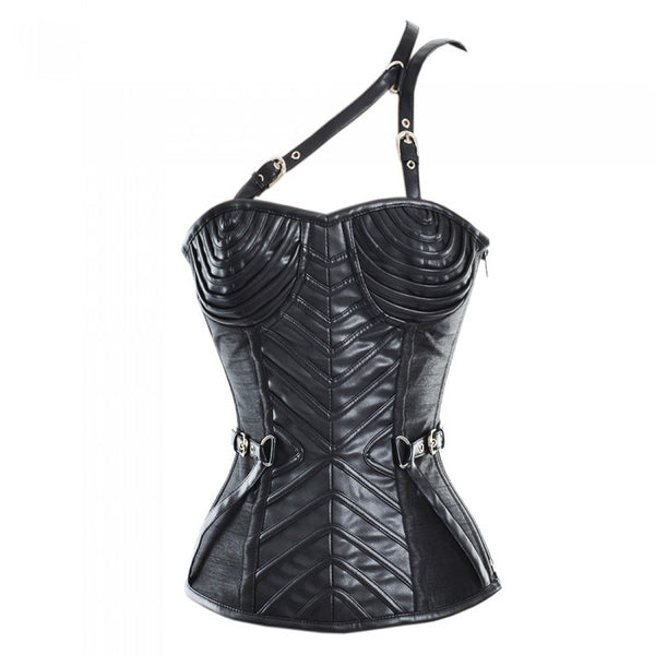 Polly Black Gothic Overbust Corset - Corsets Queen US-CA