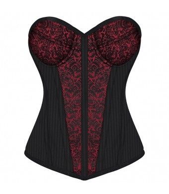 Stylish gothic corset designed by PorcelainPanic: overbust