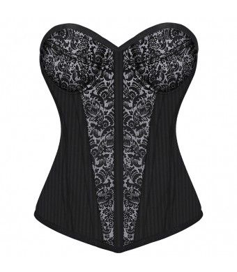 Orabella Gothic Overbust Fashion Corset With Cups - Corsets Queen US-CA