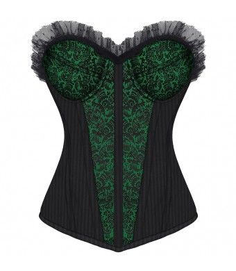 Rebekaah Gothic Overbust Fashion Corset With Cups - Corsets Queen US-CA