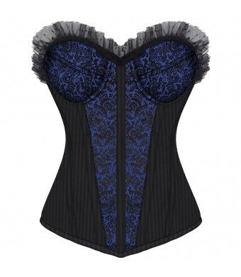 Oanie Gothic Overbust Fashion Corset With Cups - Corsets Queen US-CA