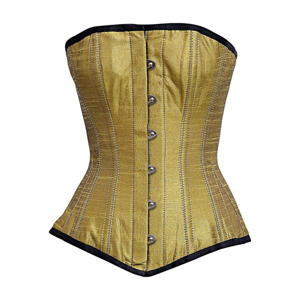 Debruyn Golden dupion Overbust Corset - Corsets Queen US-CA