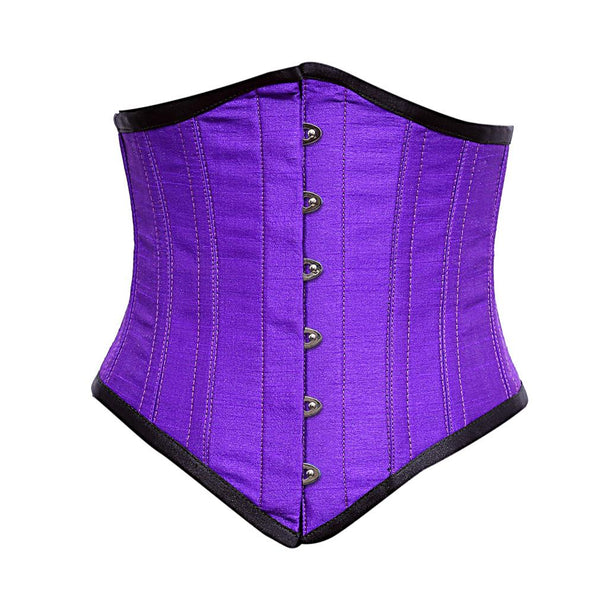 Kendal Sexy Underbust Purple dupion Corset - Corsets Queen US-CA