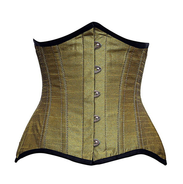 Henry Steel Boned Gold Underbust Curvy Corset - Corsets Queen US-CA