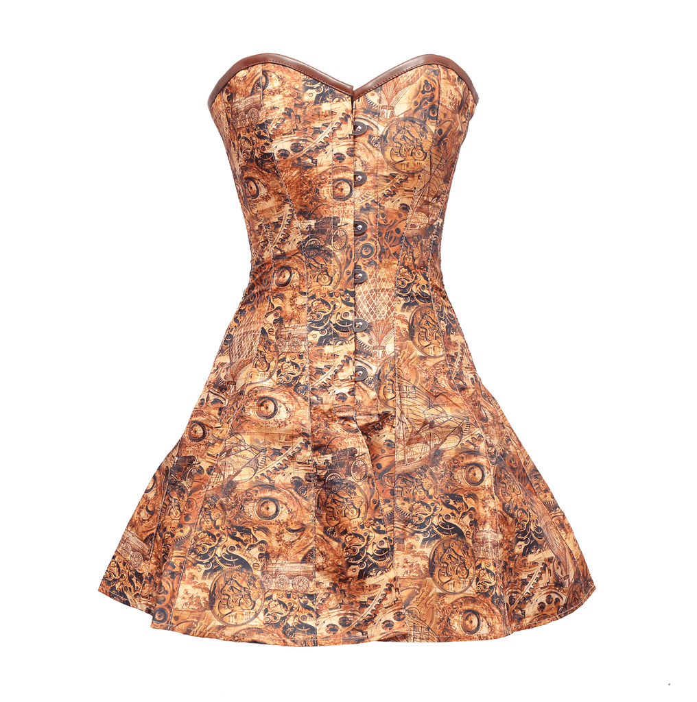Karl Steampunk Corset Dress Corsets Queen US-CA Karl Steampunk Corset Dress Corsets Queen US-CA