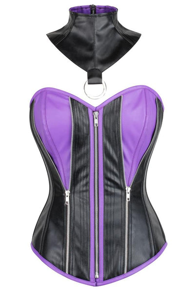 PVC Overbust Corset with Adjustable Hip Gore
