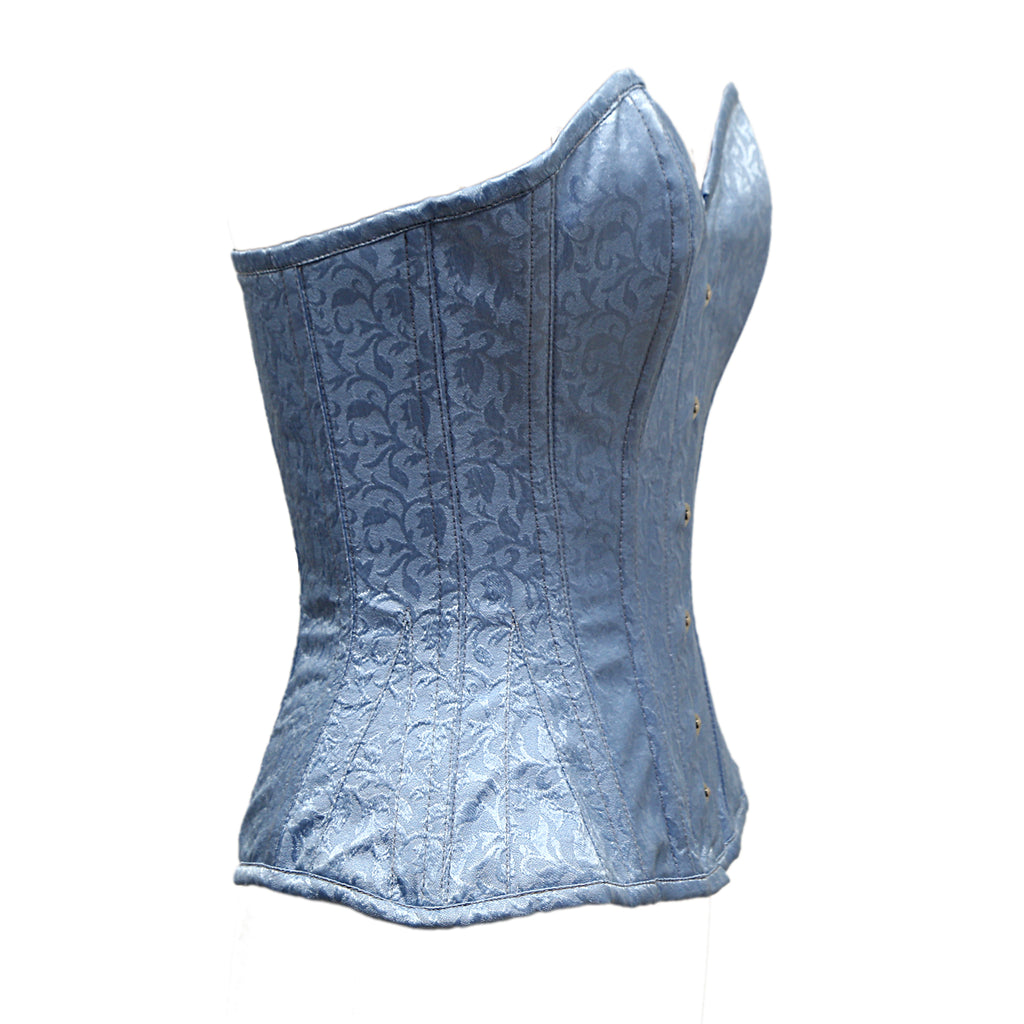 Lambskin halfbust steel-boned authentic heavy corset, baby blue and pi – Corsettery  Authentic Corsets USA