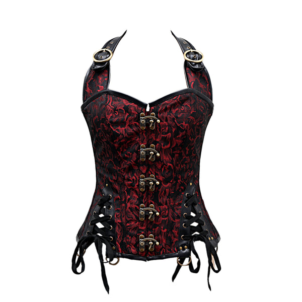 Rory Gothic Overbust Corset With Shoulder Strap - Corsets Queen US-CA
