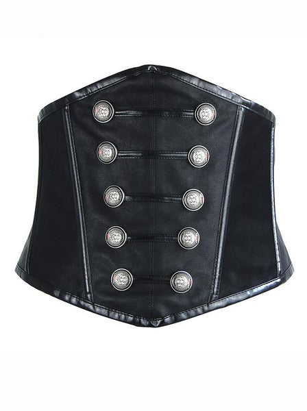 Maxz Steampunk Gothic Faux Leather Sexy Underbust Corset - Corsets Queen US-CA