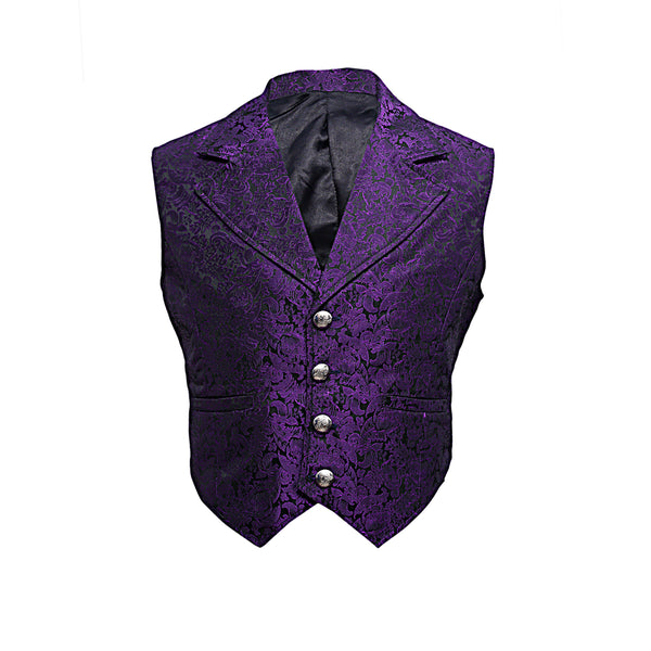 Gabi Gothic Purple Waist Coat - Corsets Queen US-CA