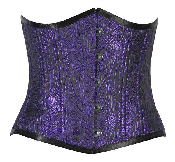 WT-UB BLUE/BLACK FEATHER ( PEACOCK) - Corsets Queen US-CA