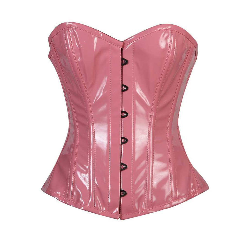 Erica Overbust Corset- Baby Pink PVC Overbust Corset Dress Plus Size Dress Corsets Queen US-CA Erica Overbust Corset- Baby Pink PVC Overbust Corset Dress Plus Size Dress Corsets Queen US-CA